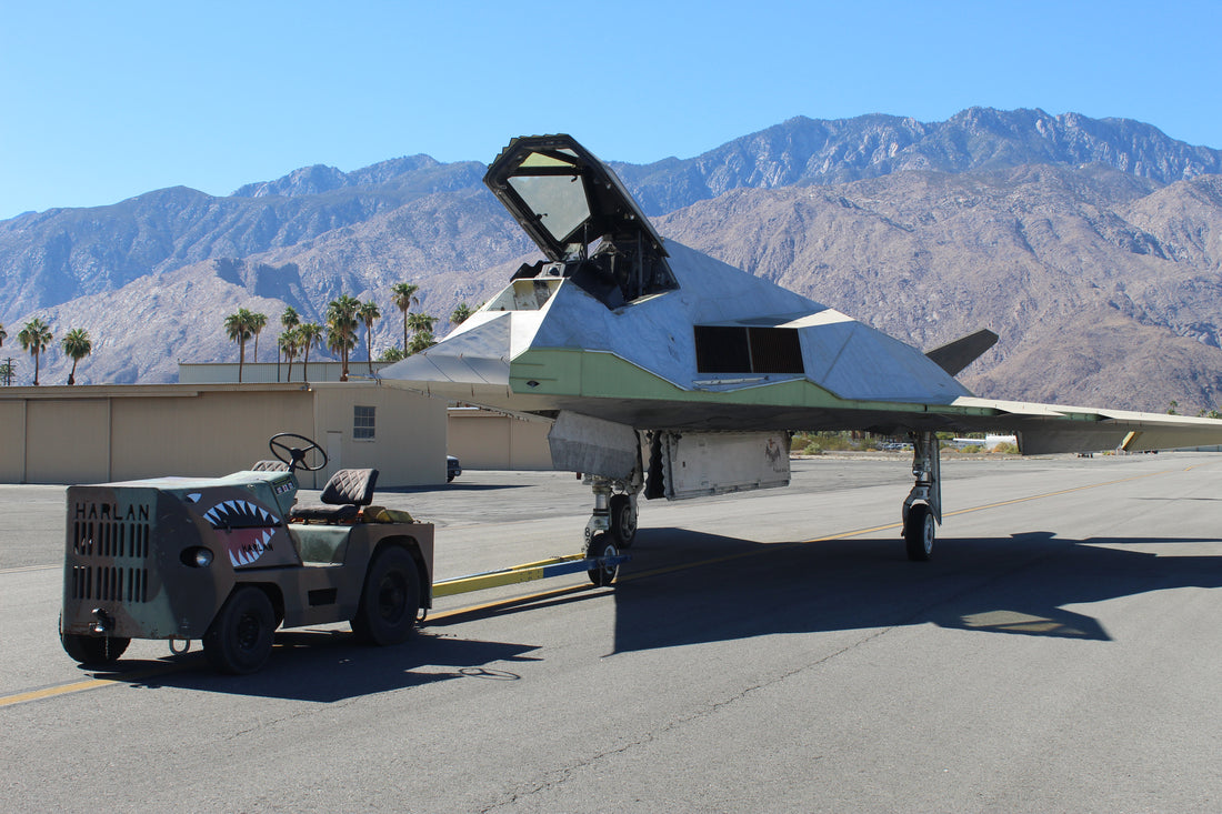 The story of the  retired F-117 Stealth and Harlan Tractor.
