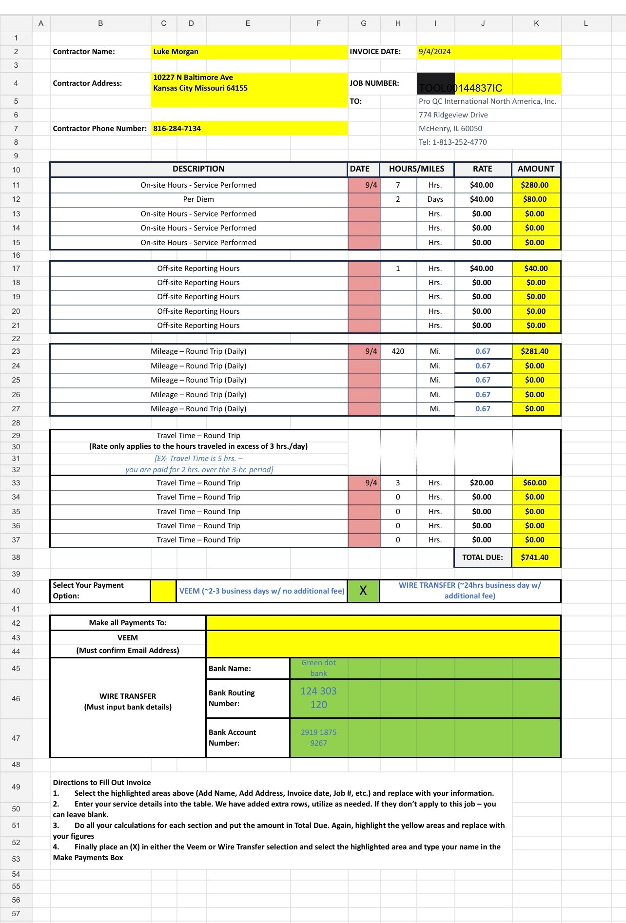 PRO QC INVOICE TOOL144837IC